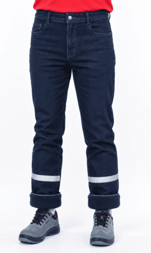 classic men's jeans with a stripe, quilted